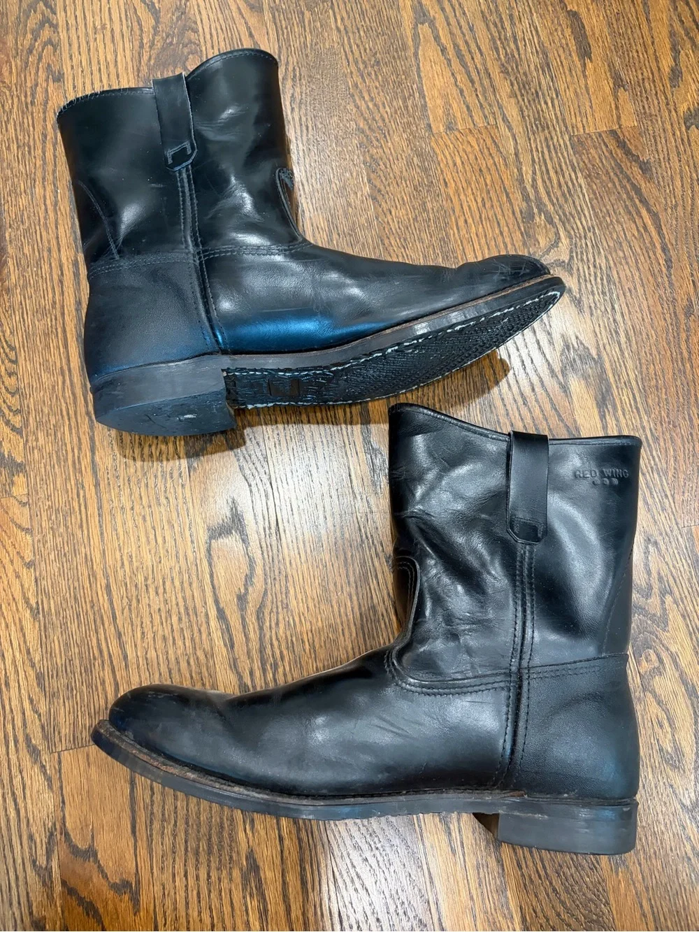 RED WING SHOES Vintage Pecos Boots Black Leather
